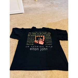 Vintage 90s Elton‎ John Evening With Concert Tour Band Tee Shirt Mens Size xl